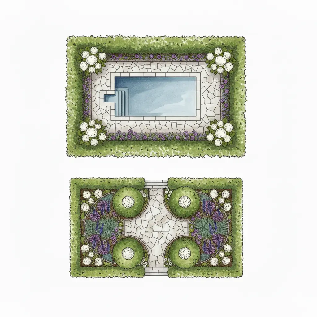 Garden planning diagram