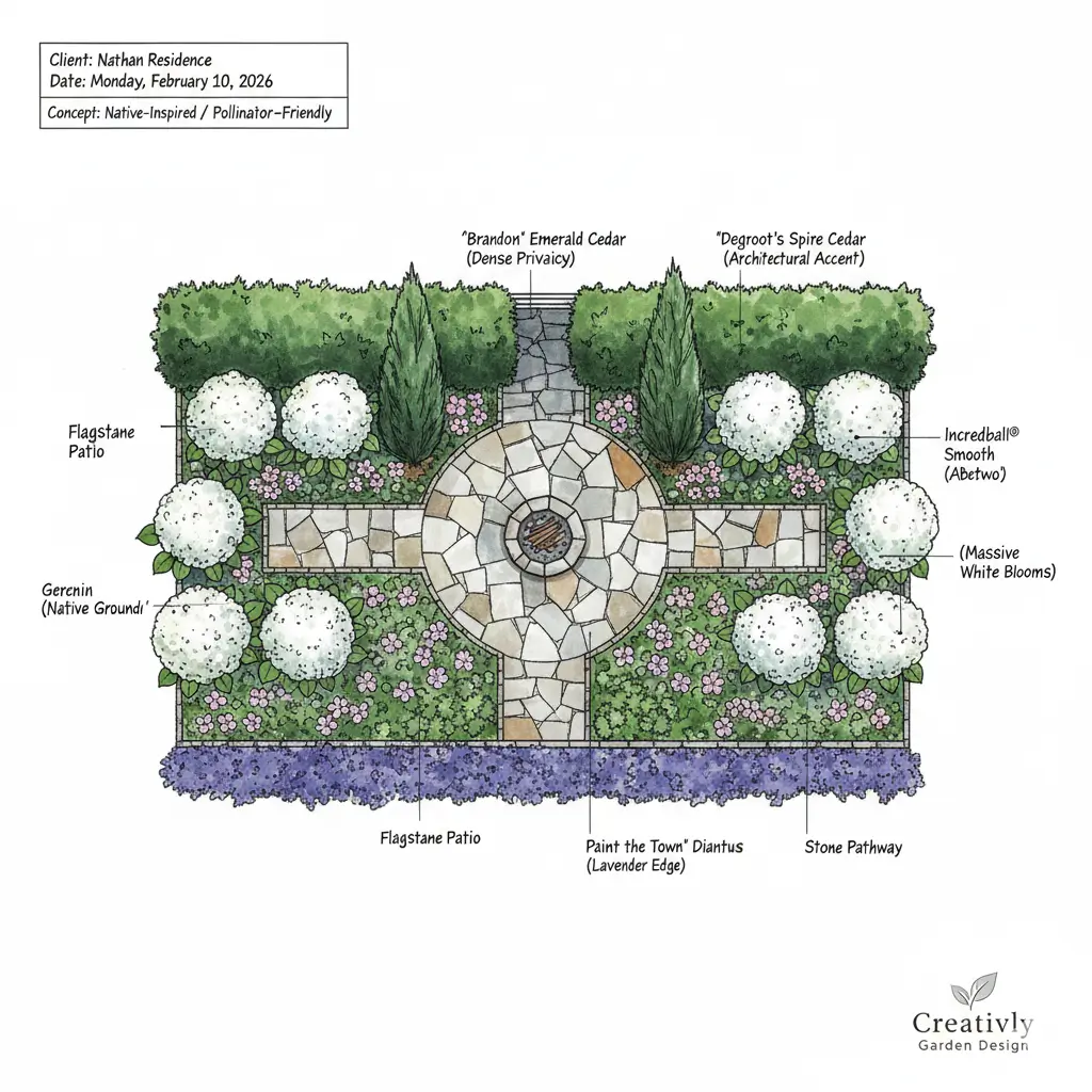 Landscape design schematic
